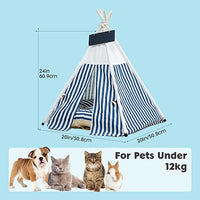 2 x Brand New Siairo Teepee Tent for Pets Dog Tent Pet Tent for Dogs and Cats with Cushion Dog Cat Tent Removable and Washable 50 x 50 x 60cm B  - RRP €54.44