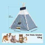 2 x Brand New Siairo Teepee Tent for Pets Dog Tent Pet Tent for Dogs and Cats with Cushion Dog Cat Tent Removable and Washable 50 x 50 x 60cm B  - RRP €54.44