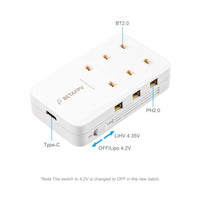 1 x RAW Customer Returns BETAFPV 1S LiPo Battery Charger 6 Ports Type-C Portable Charger 4.35V 1A 1S LiHV Charger for 1S RC Drone Quadcopter Lipo Battery with BT2.0 PH2.0 Connector like 300mAh 1S Lipo Battery - RRP €26.99