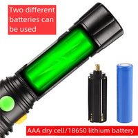 1 x RAW Customer Returns Color Flashlight, 4 in 1 Multicolor Flashlight, 1000 Lumen IPX6 Waterproof Magnetic Flashlights, 9 Mode LED Flashlight with White Red Green Blue Light, for Hunting, Hiking, Fishing - RRP €18.36