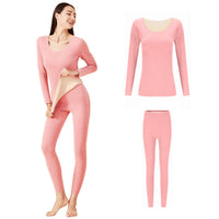 1 x Brand New Mecool Women s Thermal Underwear Set Long Sleeve Top Ultra Soft Base Layer Tops and Leggings Pink-XS - RRP €25.9