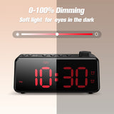 1 x RAW Customer Returns ANJANK digital alarm clock with radio Dimmable LED display Mains powered with battery backup Dual alarm with weekday or weekend USB charging station Easy to read red numbers for seniors - RRP €33.26