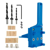 1 x RAW Customer Returns WANGCL 41pcs Woodworking Dowel Jig 6 8 10mm Woodworking Hand Drilling Tools for Use with Most Hand Power Tools Blue - RRP €14.48