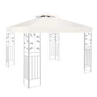 1 x RAW Customer Returns gazebo roof 3x3m replacement roof waterproof, double roof protective cover, garden gazebo replacement roof, stormproof party tent replacement cover, for gazebo 3x3 meters light beige  - RRP €39.31