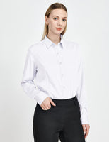 1 x RAW Customer Returns Tapata Women Button Down Bodysuit Blouse One Piece Long Sleeve Solid Office Work Shirt Casual Tops White S - RRP €42.35