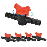 1 x RAW Customer Returns XAVSWRDE 5 Pieces PE Hose Valve Irrigation Shut-off Tap Flow Regulator Plastic Hose Valve 10mm Drip Irrigation Parts Red Black Water Flow Control Valve for Water Hose Pipe - RRP €10.81