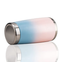 1 x RAW Customer Returns LoFone coffee mug with straw, thermal mug 550 ml, coffee mug to go, bubble tea mug, stainless steel pink blue  - RRP €16.12