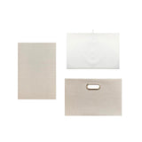 1 x RAW Customer Returns Wintao storage box with lid, foldable storage boxes beige, large 44 x 31 x 29 cm, 3 pieces - RRP €37.3