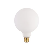 1 x RAW Customer Returns FLSNT Dimmable Globe Light Bulb Vintage E27 Large, G125 LED Retro Decorative Large LED Lamps Ball, 7W Replaces 60W , 750LM Warm White 2700K, Opal White Glass, 1 piece - RRP €19.15