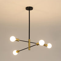 1 x RAW Customer Returns Comely Ceiling light E27, industrial chandelier, 4 lights E27 industrial pendant lights, vintage pendant lamp for living room, bedroom, hallway, kitchen, dining room - RRP €34.42