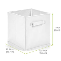 1 x RAW Customer Returns 6-Pack Storage Box EZOWare Foldable Storage Box Folding Box and Soft Fabric in Cube Shape - White - RRP €24.0