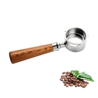 1 x RAW Customer Returns Bottomless portafilter 51mm for Delonghi Dedica EC680 EC685 Portafilter With 1 cup filter basket Splicing handle made of walnut wood and stainless steel - 3 Ears - RRP €29.23