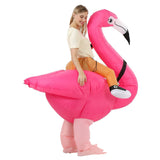 1 x RAW Customer Returns JASHKE Flamingo Costume Inflatable Costume Carnival Costume Inflatable Adults - RRP €39.99