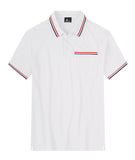 1 x RAW Customer Returns JACKETOWN Polo Shirt Men s Short-Sleeved Regular T-Shirts Men s Quick-Drying Casual Sports Shirt Outdoor T-Shirts with Glasses Holder Button Placket Breathable Polo Shirts 2412-White-L  - RRP €33.25