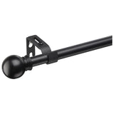 20 x Brand New Curtain rods with round finials 76 to 151 cm, 1.6 cm diameter Matt black curtain rod with brackets Fitting set window rods for living room outdoor area - RRP €350.2