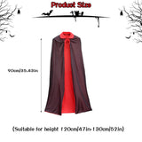 29 x Brand New YYST 90cm Halloween cape, cape for children adults, can be worn on both sides, red and black - RRP €318.71