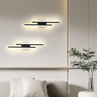 1 x RAW Customer Returns Riserva wall light LED indoor modern, 16W 1800LM warm white wall lamp, creative long parallel wall light for living room corridor stairs, warm white 3000K, black, 40cm - RRP €31.57