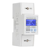 1 x RAW Customer Returns Single Phase Electric Meter, DIN Rail Power Energy Meter 230V 2P LCD Digital Display Power Meter with RS485 Communication - RRP €27.25