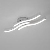 1 x RAW Customer Returns Comely Modern LED Ceiling Light, 18W 2000LM Wave Design Ceiling Lamp LED Cold White 6500K, Silver Ceiling Light LED For Living Room Bedroom Dining Room, 60CM - RRP €28.99