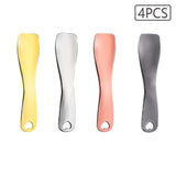 5 x Brand New 4 pieces spatula cosmetics, plaster cup, skincare tools, mini beauty scoop, metal make-up spatula, metal cosmetic spoon spatula, plastic cosmetic spatula, spatula, for cosmetic creams - RRP €90.0