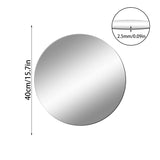 1 x RAW Customer Returns TSKDKIT Adhesive Wall Mirrors HD Glassless Mirror Adhesive Acrylic Mirror 40 x 40cm Large Wall Mirrors Round Frameless Mirror for Cabinets Living Room, Bathroom, Bedroom - RRP €20.93