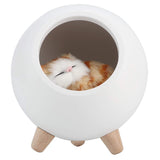 1 x RAW Customer Returns USB Rechargeable Night Light Cat House Lamp Cute Kitten Little Pet House Atmosphere Cat Light Room Decoration for Women Teen Girls 1  - RRP €26.99