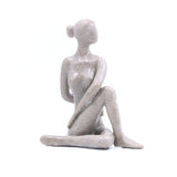 1 x RAW Customer Returns ANCLLO Statues Sculptures Statuettes Creative Resin Sideways Prayer Yoga Girl Collectible Figurines Collectible for Indoor Living Room Office Home Decoration 12165 - RRP €27.99