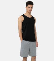 1 x RAW Customer Returns LAPASA Pack of 4 Tank Tops 100 Cotton Men s Relaxed Fit M36 - Sportswear Tank Tops Gym Training Sports Oversize 1 Black, 1 Navy Blue, 1 Light Grey, 1 White L - RRP €29.99