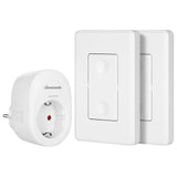 1 x RAW Customer Returns DEWENWILS wireless sockets with remote control, 16A 3680W, plug-in on off wireless wall switch, wireless socket set, expandable light switch for holiday decoration, 30M range, pre-programmed, white - RRP €20.99