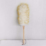 1 x RAW Customer Returns SparY Lambskin Feather Duster, Microfiber Lambskin Feather Duster, 51.5cm Feather Duster with Ergonomic Wooden Handle, for Home and Professional Cleaning, Furniture Cleaning - RRP €14.99