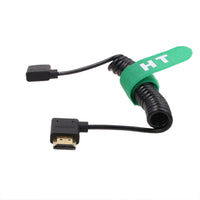 1 x RAW Customer Returns HangTon HDMI 4K 60p 8K cable thinly wound for ATOMOS Shinobi Ninja V Portkeys BM5 FEELWORLD Blackmagic Monitor ZCAM Sony A7IV Canon Nikon Camera Type A HDMI 2.1 right left angle - RRP €22.0