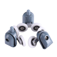 1 x RAW Customer Returns TOPINCN 8 Roller Kits for Shower Doors Shower Rollers Bearings Shower Enclosure Twin Bottom Top Pulleys Wheels Runners Bathroom Replacement Kit for Lower Upper Rollers Double Wheel  - RRP €15.44