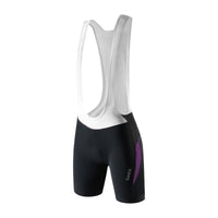 1 x RAW Customer Returns Santic cycling shorts women with suspenders bicycle bib shorts padded cycling shorts with suspenders with pockets purple EU 3XL - RRP €33.99