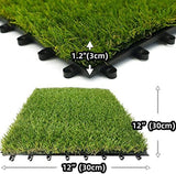 1 x RAW Customer Returns Qingbei Rina artificial grass balcony weatherproof 30x30 cm, 1m 9 PCS lawn tiles, artificial grass outdoor, lawn tiles flooring for balcony terrace, weatherproof with drainage function Grass - RRP €49.99