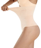 1 x Brand New CheChury Women s Shapewear Panties Flat Stomach Invisible High Waist Slimming Shapewear Lace Effective Panties Underwear,Beige,M - RRP €22.8