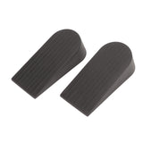 1 x Brand New Niiyen 2 Pack Black Door Stops, TPR Door Stops, Wedge Safety Door Stops for Bottom of Door, Carpet, Wooden Floor - RRP €20.4