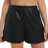 1 x RAW Customer Returns Everbellus Women s Faux Leather Shorts with High Waist and Pockets PU Shorts Black Large - RRP €28.22