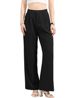 1 x RAW Customer Returns HOTIAN Women s Wide Leg Pants Solid Color Loose Straight Cut Palazzo Pants Jogging Pants Basic Elegant Pants Casual Pants Yoga Pants - RRP €26.21