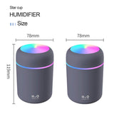 1 x RAW Customer Returns Humidifier 300ml, Mini Humidifier for Car, Personal Desktop Mini Humidifier with Colorful Cool Night Light Function, for Home, Office, Bedroom, Strong and Weak, Two Mute Modes - RRP €12.89