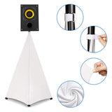 1 x RAW Customer Returns RONGKUN Universal Speaker Stand Cover with 360 Degree Coverage, DJ Tripod Scrim Speaker Tripod Scrim Cover for Speakers Lighting with Free Travel Pouch Two Pack-White  - RRP €28.43