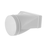 1 x RAW Customer Returns Vent Systems 220x90mm to 150mm rectangular pipe connector for round pipe connection. Ventilation system, heating, cooling. - RRP €19.98