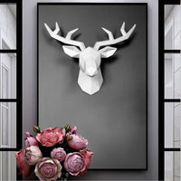 1 x RAW Customer Returns GARNECK Deer Head Wall Decoration Fake Deer Head Animal Head Wall Decoration Handmade Farmhouse Decoration for Home Office Bar Living Room - RRP €48.71