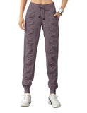 1 x RAW Customer Returns TOPLAZA Women s Joggers Sports Trousers Pleated High Waist with Pockets, Purple, M - RRP €25.12