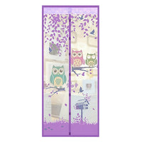 2 x Brand New Ruick Magnetic Screen Door Anti Mosquito 100 x 210 cm Automatically Mesh Purple, Owl  - RRP €38.4