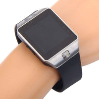 1 x RAW Customer Returns EMEBAY - Bluetooth Smart Watch Bluetooth Smart Watch with Camera for Huawei, Xiaomi, Sony, Samsung and other Android Smartphones DZ09 Idle Pedometer Black Silver - RRP €19.49