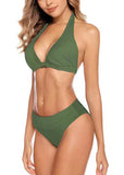 1 x RAW Customer Returns Aidotop Women s Bikini Set Triangle Swimsuit Beach Ties Two-Piece Swimwear Bikini Bottoms 19Green, M  - RRP €33.99