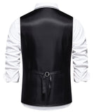 1 x RAW Customer Returns Men s Casual Suit Vest Sleeveless V Neck for Wedding and Business Party or Daily Outfit M111 Red Wine S - RRP €27.6