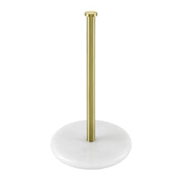 1 x RAW Customer Returns KES Gold Kitchen Roll Holder Tabletop Kitchen Roll Holder Standing Kitchen Roll Holder Countertop with Brushed Gold Marble Base, KPH100-BZ - RRP €33.99