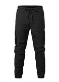 1 x RAW Customer Returns Elegancity Black jogging bottoms, men s cargo trousers, plain trousers, men s causal sports trousers, elastic leisure trousers with 6 pockets, M - RRP €21.42