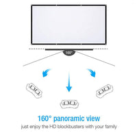 1 x RAW Customer Returns Projection Screen, 16 9 HD 4K Foldable Portable White Projector Screen Support 160 Degree Viewing Angle for Indoor School Outdoor Home Theater 72 -159cm W X 90CM H  - RRP €21.49